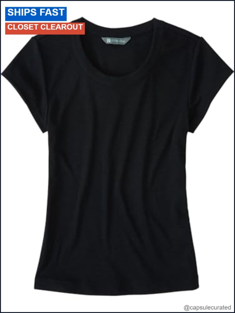 Women's Slim Fit Ribbed Cap Sleeve Tee UPF 50 Quick Dry T-Shirt